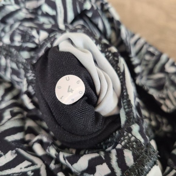 Lululemon Wunder Under Pant Hi-Rise Dazzle Nulux 50g Alpine White Black Size 4 - Picture 5 of 9